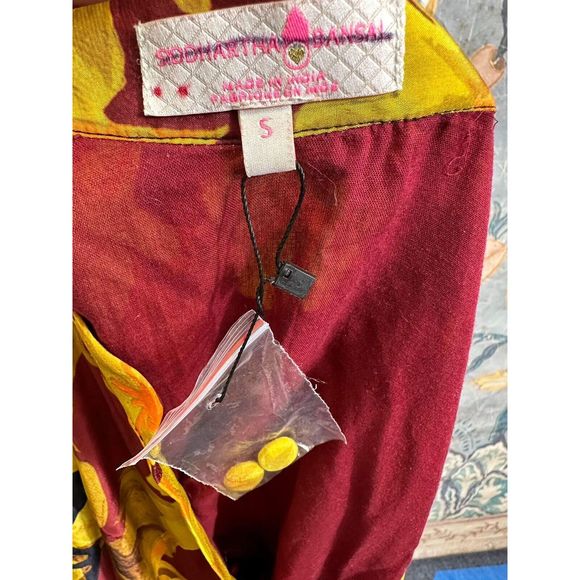 New Anthropologie Siddhartha Bansal Button-Front Maxi Dress sz Small - Picture 10 of 10